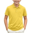 thumbnail image 1 of WQNVRNR Boys Short Sleeve Shirt- Pocket Button Uniform Collar Summer Tops Yellow Size 6, 1 of 8