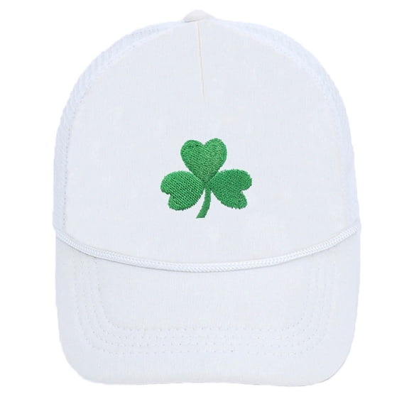 WQNVRNR Four Leaf Clover Hat- Breathable Mesh St. Patrick's Day Men & Women Baseball Cap White Size Free Size