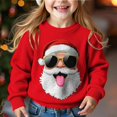 thumbnail image 1 of WQNVRNR Girls Christmas Knit Sweater Crewneck Long Sleeve Casual Comfortable Holiday Cute Pullover Tops Multicolor 5T, 1 of 9
