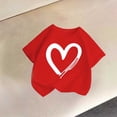 thumbnail image 1 of WQNVRNR Girls Summer Short Sleeve Tee- Cotton Crewneck Printed Casual Cute T Shirt Red Size 6, 1 of 5