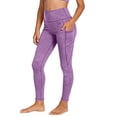 thumbnail image 1 of WQNVRNR Girls Workout Leggings- Casual Tummy High Waist Comfort Stretch Running Athletic Yoga Pants with Pockets Purple Size 12, 1 of 9