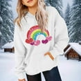 thumbnail image 1 of WQNVRNR Kids Valentine's Day Hoodie- Long Sleeve Heart Fleece-Lined Casual Sweatshirt with Pocket White Size 6, 1 of 6