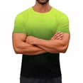 thumbnail image 1 of WQNVRNR Mens Summer Shirts- Crewneck Fashion Casual Printed Short Sleeve Tee Green Size S, 1 of 9