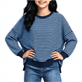 thumbnail image 1 of WQNVRNR Pullover Sweaters for Girls Crewneck Knit Long Sleeve Casual Loose Jumper Sweaters Blue 10, 1 of 9