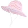 thumbnail image 1 of WQNVRNR Toddler Baby Sun Hat- Bucket Hat Wide Brim Adjustable UPF 50+ Sun Protection Beach Hats Pink Size 1-2Y, 1 of 3