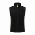 thumbnail image 1 of WQNVRNR Womens Fleece Vests- Fashion Lightweight Soft Hoodless Sleeveless Zip Jackets with Pockets Black Size L, 1 of 2