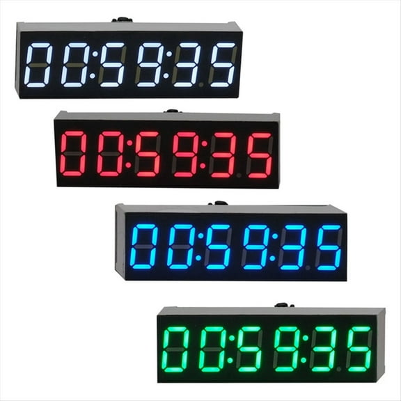 WQNZMADO 0.36 Inch 6-Bit Clock LED Digital Electronic Clock W Second Display Module Power Off Memory Brightness Adjustment -A