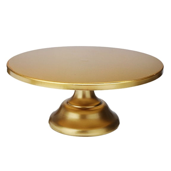 WQNZMADO 12 Inch Iron Round Cake Stand Cake Plate Pedestal Dessert Holder Wedding Birthday Party-Gold