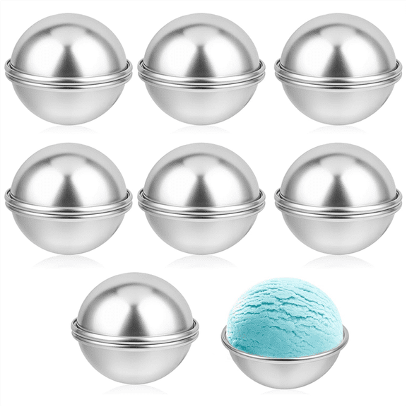WQNZMADO 16 Pcs Bath-Bomb Molds 6.5cm DIY Metal Bath-Bomb Crafting Mould Bath-Bomb Making Kit Bath-Bomb Press Soap Making Kit