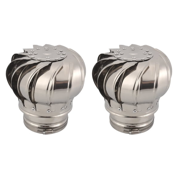 WQNZMADO 2 Pcs 110mm Non Power Roof Ventilator Wind Turbines Attic Air Vent for Houses Factory Attic Farm Leak Proof Vent Cap Fan