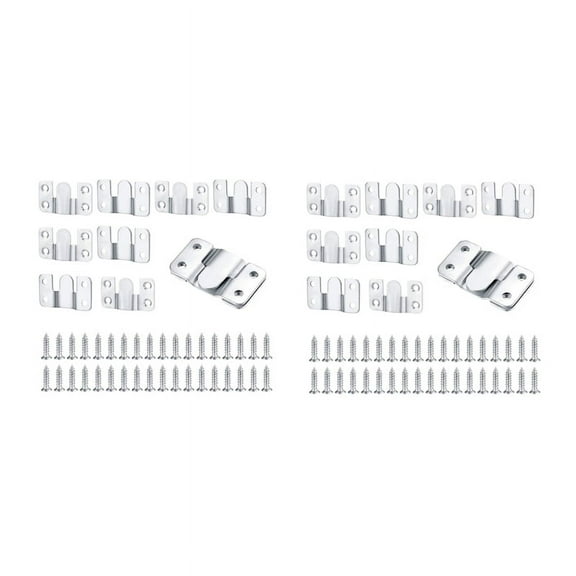 WQNZMADO 20 Pcs Flush Mount Bracket Interlocking Hang Furniture Connector Stainless Steel Wall Mount Picture Frame Brackets