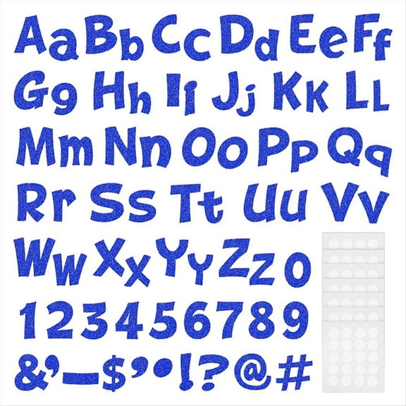 WQNZMADO 216 Pcs Glitter Bulletin Board Letters for Classroom Numbers Alphabet Poster Board Letters