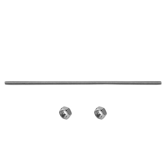WQNZMADO 320mm x M8 Stainless Steel Thread Bar Stock Rod Silver Tone