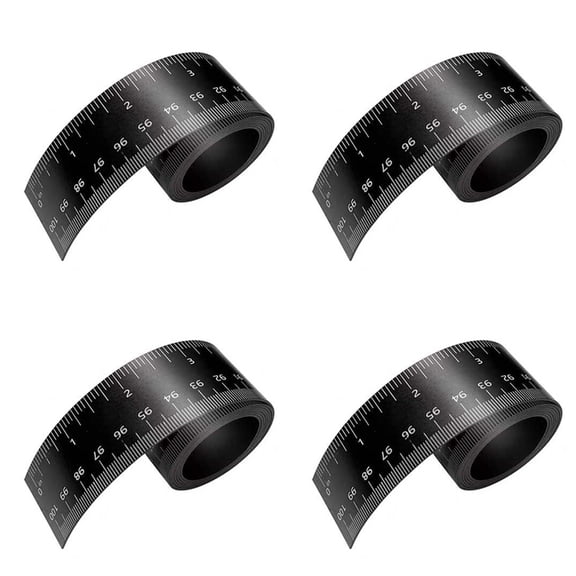WQNZMADO 4 Pcs 100cm Magnetic Ruler Flexible Magnetic Ruler with Both Inches and Centimeters Magnet Measuring Tape