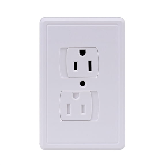 WQNZMADO 6-Pack Safety Self-Closing Outlet Covers, Wall Socket Plate Automatic Sliding Cap Cover for Child Proofing Outlets
