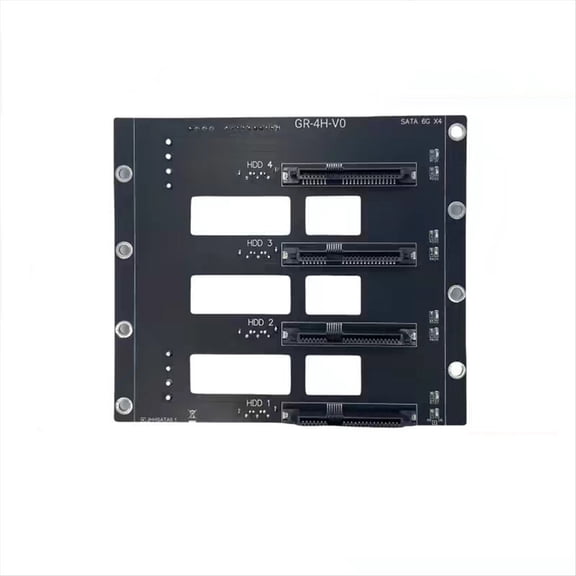 WQNZMADO 6Gbps SSD HDD SATA5.1 Hard Disk Drive Backplane Nas Storage Card Server Expansion Board SATA to 4-Disks Adapter 2 X 4D