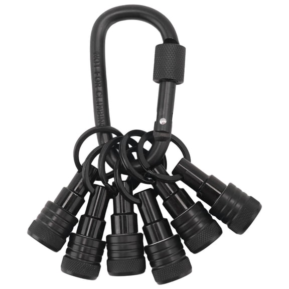 WQNZMADO 6PCS Bit Holders Keychain, 1/4 Inch Hex Shank Bit Holders, Quick-Change Design for Nut Driver, Screwdriver & Drill Bits