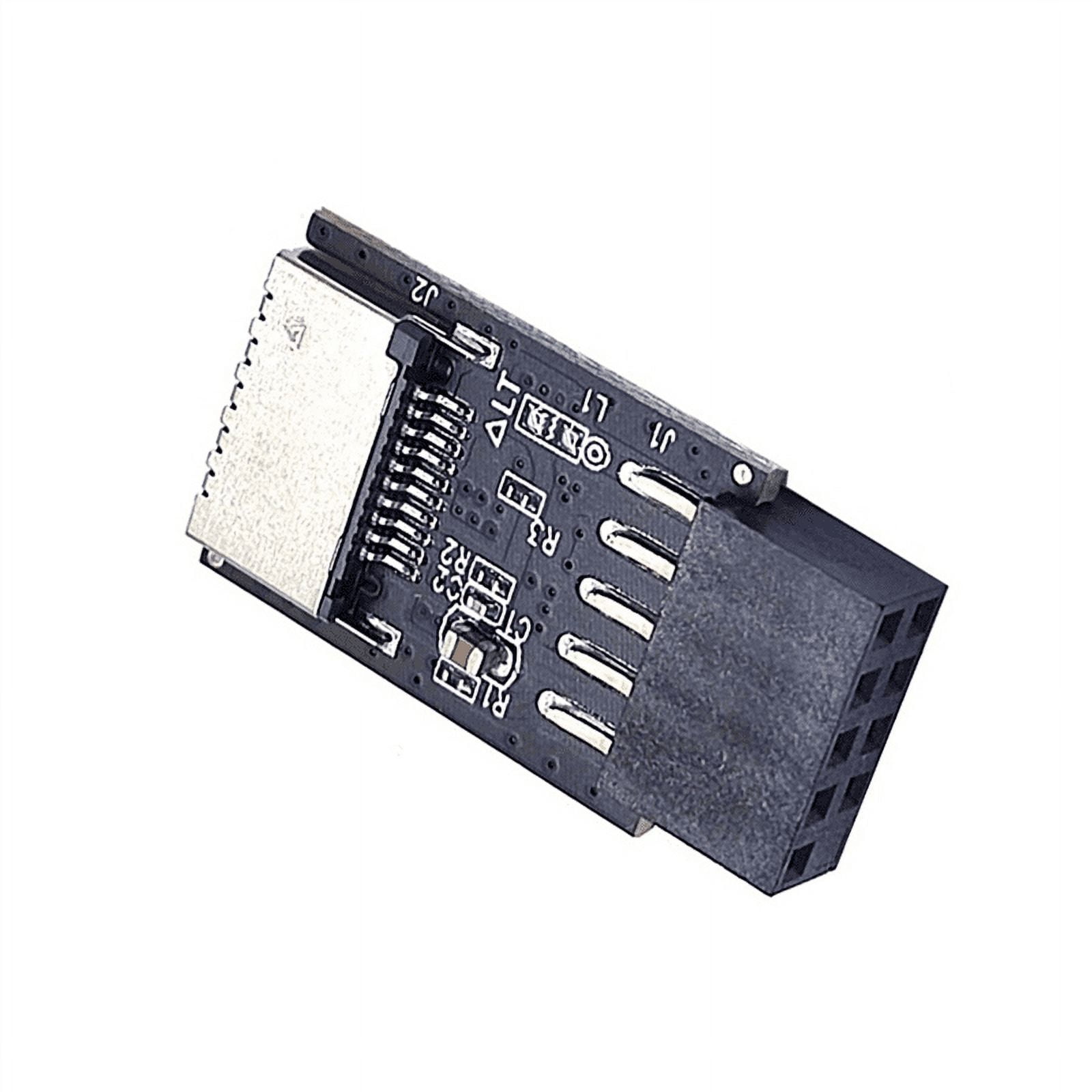 JMT USB2.0 9Pin to USB-C A-Key Front Connector USB3.2 Type-E Interface for Motherboard USB 2.0 Extender Converter