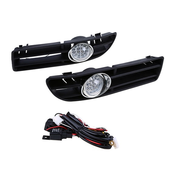 WQNZMADO Car LED Foglamp Front Grille For-VW Bora Jetta MK4 1999-2007 1 Pair