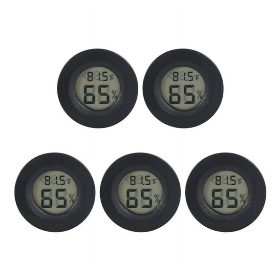 WQNZMADO Digital Thermometer 5-Pack Hygrometer Thermometer Digital Lcd Monitor Humidity Meter Gauge For Humidifiers Dehumidifiers Gre