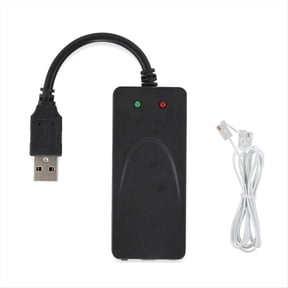 WQNZMADO Fax Modem, USB2.0 56K External Modem Driver,Plug and Play USB Modem,Standard and Expanded At Instruction(Dual Port)