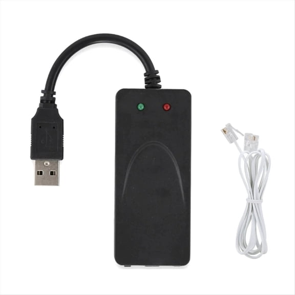 WQNZMADO Fax Modem, USB2.0 56K External Modem Driver,Plug and Play USB Modem,Standard and Expanded At Instruction(Dual Port)