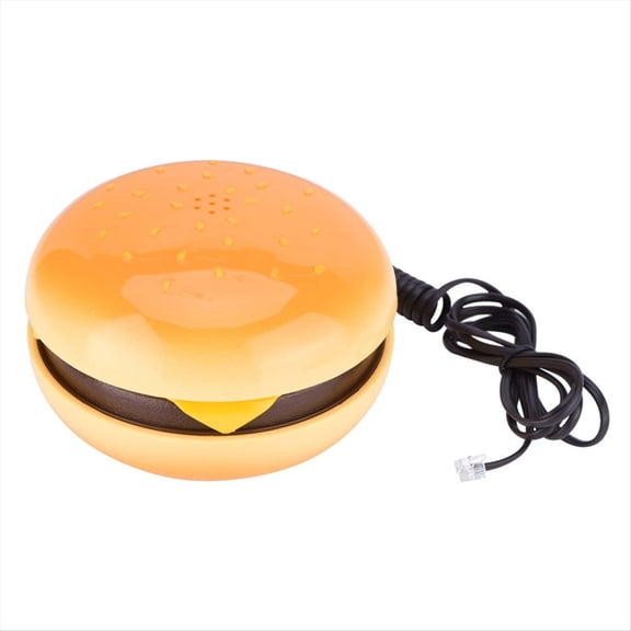 WQNZMADO Funny Gadgets Emulational Hamburger Telephone Wire Landline Phone Cheeseburger Phone for Home Office Hotel Decoration