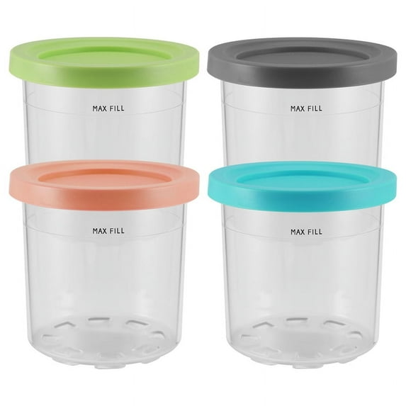 WQNZMADO Ice Cream Pints Cup, Ice Cream Containers with Lids for Ninja Creami Pints NC301 NC300 NC299AMZ Series Ice Cream Maker