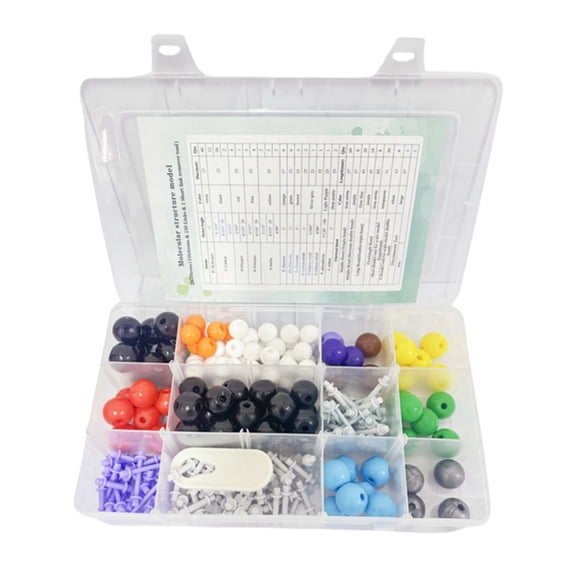 WQNZMADO Molecular Model Kit - 267-Piece Plastic Ball-and-Stick for Classroom Chemistry and Inorganic OChem Studies
