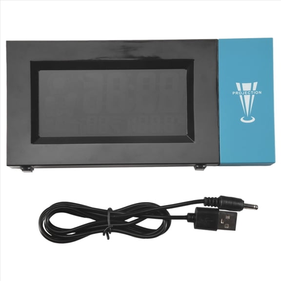 WQNZMADO Projection Digital Alarm Clock Date Snooze Function Adjustable Angle Backlight Projector Led Clock with Time Projection