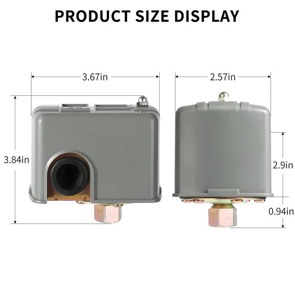 WQNZMADO Water Pressure Switch Pessure Switch For Well Pump 40-60Psi Water Pressure Switch Adjustable Differential 1/4 Inch Female Npt Water Pressure