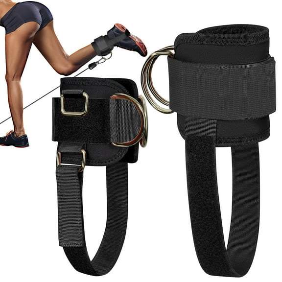 WQQQW Ankle Strap for Cable Machine, Adjustable Gym Cable Ankle Straps for Glute Workouts, Leg Extensions, Curls, Booty Hip Abductors