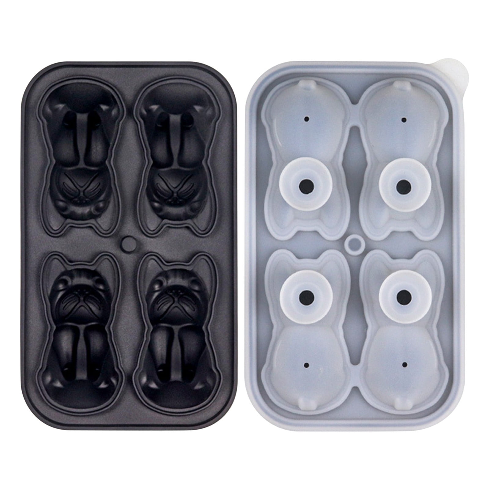 WQQZJJ 2023 New Ice Cubes Maker,4 Hole Ice Cubes Molds Ice Box Small