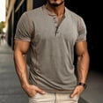 thumbnail image 1 of WQQZJJ 2025 Summer Saving Mens V Neck Pocket T-Shirts Short Sleeve Casual Basic Summer Beach Cotton Tee Tops,Khaki-L, 1 of 9