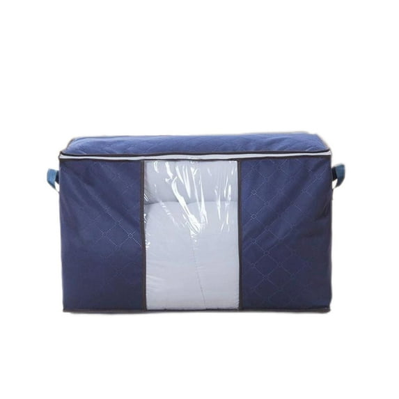 WQQZJJ 90L Large Storage Bags 1 Pack Clear Storage Bags Blanket Storage Bags Non-woven Fabric Clothing Storage Bags with Zipper Folding Storage Bags for clothes, bedding, comforters Clearance!