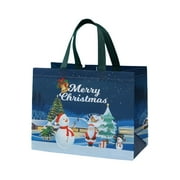 WQQZJJ Christmas Tote Bags With Handles, Christmas Reusable Grocery Bags Multipurpose Non-woven Large Gift Bag Grocery Shopping Bags For Holiday Christmas Party Christmas Clearance