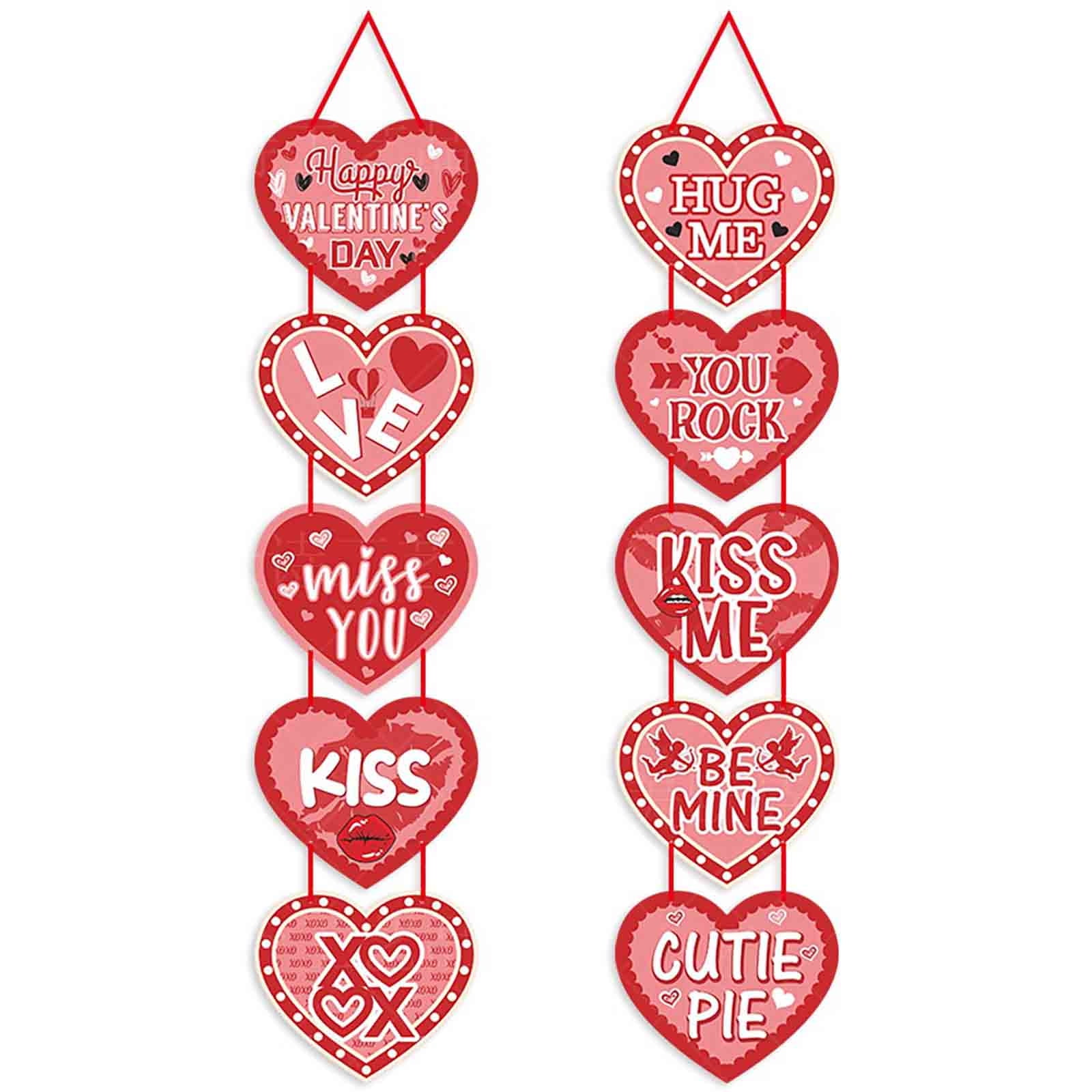 WQQZJJ Couples Gift Ideas 2024 Valentine's Day Theme Love Door Hanging