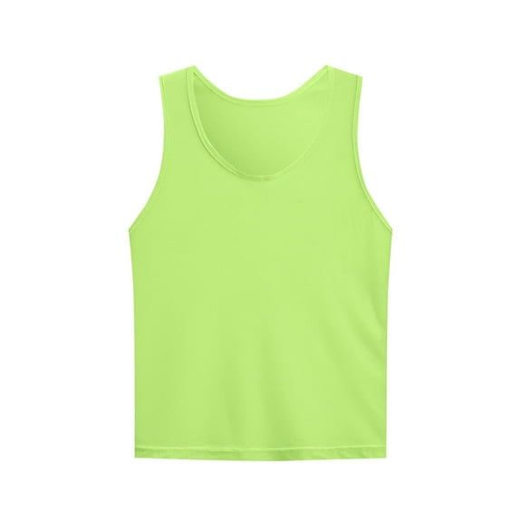 WQQZJJ Girls Shirts, Solid Color Crew Neck Casual Bottom Shirt, Summer Kids Sleeveless Loose Tops Homewear for 2-16Years