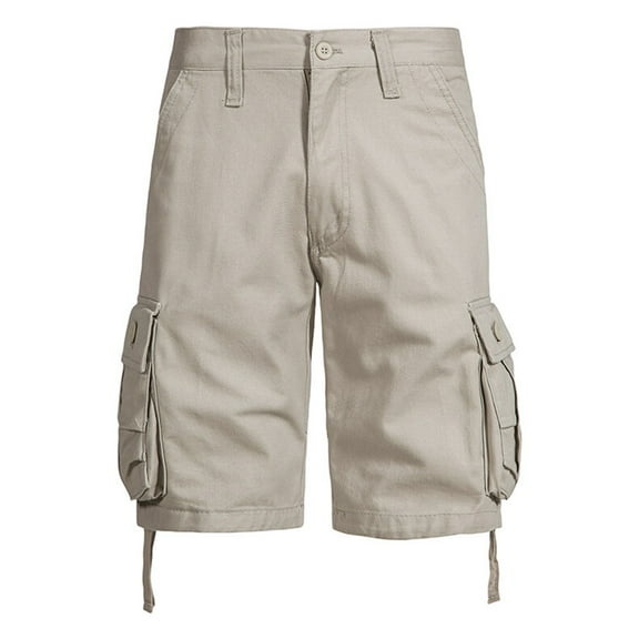 WQQZJJ Large Size Men's Shorts Summer Casual Cargo Shorts Athletic Work Pants Half Shorts Pants Multi-Pocket Zipper Loose Shorts