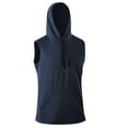 thumbnail image 1 of WQQZJJ Men's Casual Sleeveless Top Solid Color Drawstring Hooded Tank Top Summer Beach Workout Fitness T-Shirt, 1 of 4