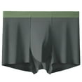 thumbnail image 1 of WQQZJJ Men's Fashion Underwear Satin Comfortable Plus Size Stretch Boxer Briefs Summer Quick Drying No Trace No Stringer Underpants, 1 of 3