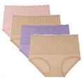 thumbnail image 1 of WQQZJJ Plus Size Women's Panties, 4-Pack Mixed Color Hip Lifting Sexy Briefs Comfortable Soft Breathable Underwear, 1 of 8