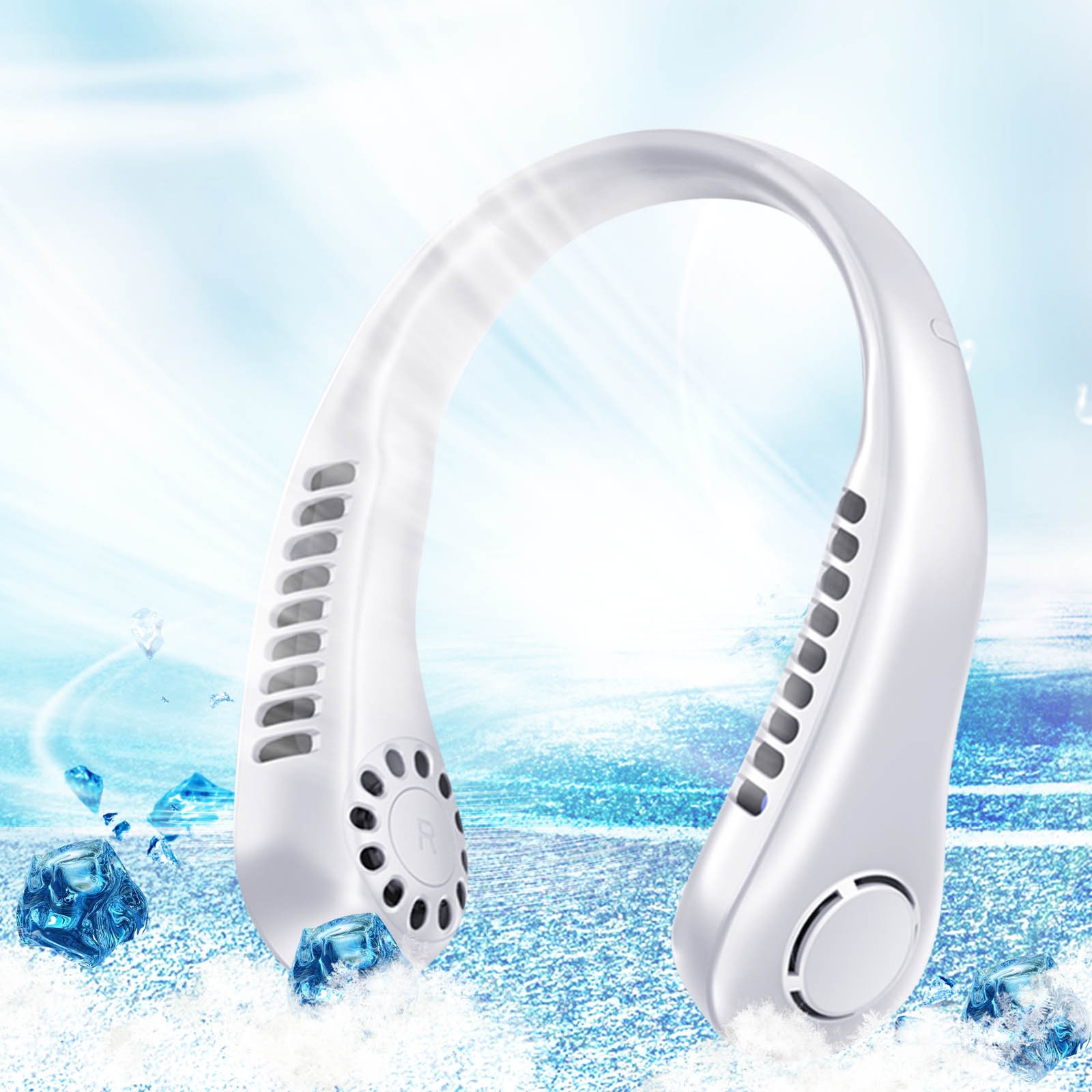 WQQZJJ Portable Neck Fans Bladeless Neck Fans Rechargeable Wearable Fan