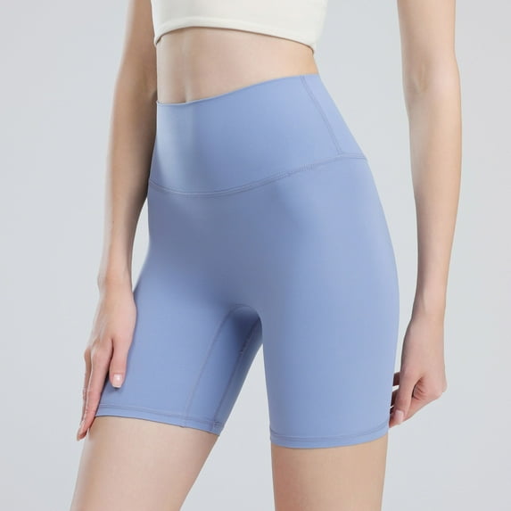 WQQZJJ Women's High Waist Workout Yoga Shorts Fashion Casual Solid Color Shorts New Summer High Waist Hip Lift Sports Shorts Yoga Short Pants