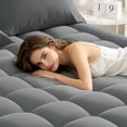 thumbnail image 1 of Cooling Extra Thick Queen Mattress Topper, White Thick Queen Size Mattress Pad and Mattress Protector Queen, Pillow Top for Back Pain Relief with Deep Pocket Cover, 1 of 10
