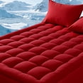 thumbnail image 1 of Cooling Full Mattress Topper, Extra Thick Full Size Mattress Pad Full Mattress Protector for Back Pain, Wine Red Mattress Cover Full with Deep Pocket Mattress Topper Full Size Bed Topper, 1 of 10