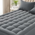 thumbnail image 1 of WQSPRING Extra Thick Queen Mattress Topper, Gray Thick Queen Size Mattress Pad and Mattress Protector Queen, Pillow Top for Back Pain Relief with Deep Pocket Cover, 1 of 11
