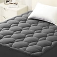 thumbnail image 1 of Grey Extra Thick King Size Mattress Topper, Cooling King Mattress Pad and Mattress Protector King for Back Pain, Breathable and Moisture-wicking Mattress Topper King with Deep Pocket Mattress Cover, 1 of 10
