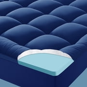 Cooling Supportive Memory Foam Mattress Topper, Extra Thick King Size Mattress Pad King Mattress Protector for Back Pain