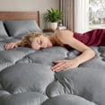 thumbnail image 1 of Cooling King Size Mattress Topper, Extra Thick Breathable Pillow Top Pad & King Mattress Protector for Back Pain, Bed Topper King Grey Deep Pocket Mattress Cover, 1 of 11